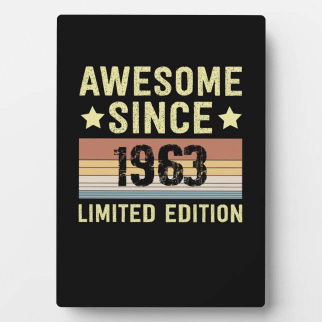 Awesome Since 1963 Birthday Plaque (Front)
