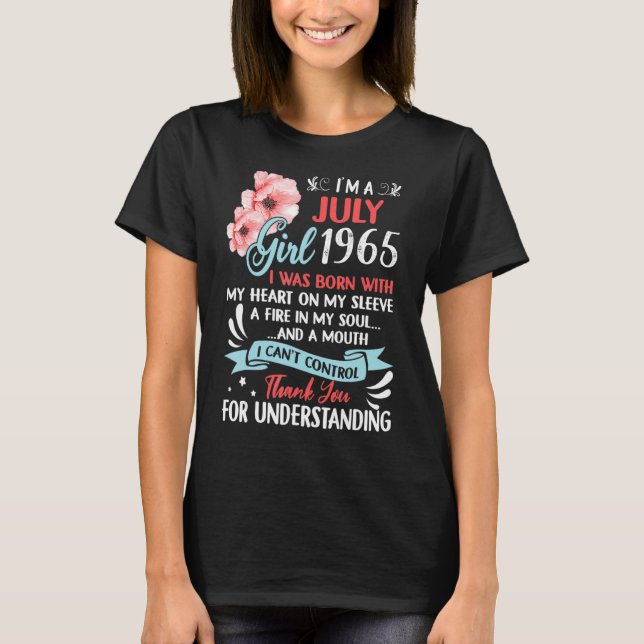 Awesome Since 1965 57th Birthday I'm A July Girl 1 T-Shirt (Front)