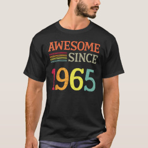 Awesome Since 1965 58th Birthday Retro Vintage T-Shirt