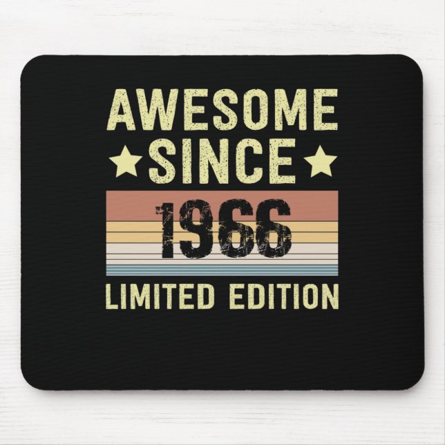 Awesome Since 1966 Birthday Mouse Mat (Front)