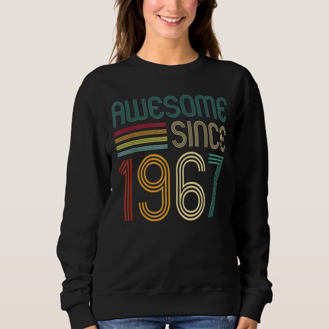Awesome Since 1967 55th Birthday Retro Sweatshirt (Front)