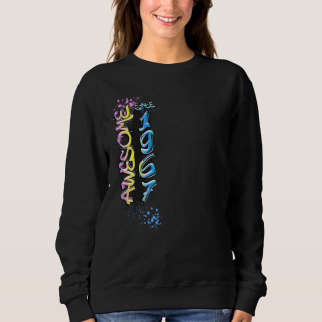 Awesome since 1967 Graffiti Motif 1 Sweatshirt (Front)