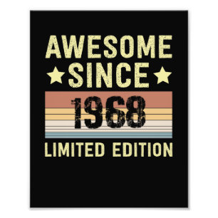 Awesome Since 1968 Birthday Photo Print