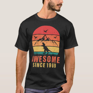 Awesome Since 1969 Retro 53rd Birthday Dinosaur 53 T-Shirt