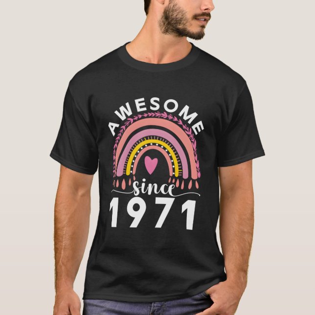 Awesome Since 1971 52Nd Birthday Women T-Shirt (Front)