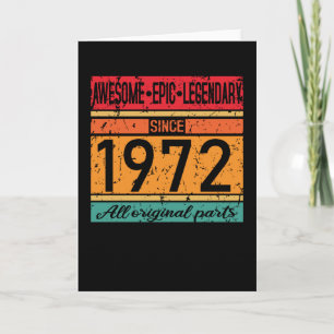 Awesome Since 1972 Birthday Gift Card