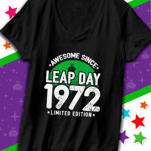 Awesome Since 1972 Leap Year Day Feb 29 Birthday T-Shirt