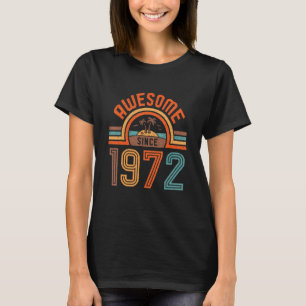 Awesome Since 1972 Vintage 50th Birthday Retro 50  T-Shirt