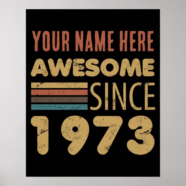 Awesome Since 1973 50th Birthday Poster (Front)