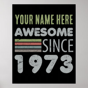 Awesome Since 1973 50th Birthday Poster