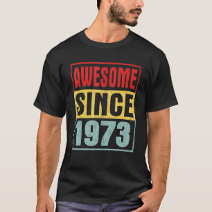 Awesome Since 1973 Vintage Distressed 49th Birthda T-Shirt