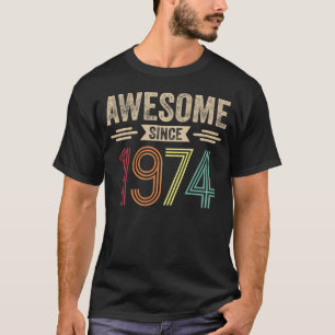 Awesome Since 1974 Retro Vintage T-Shirt
