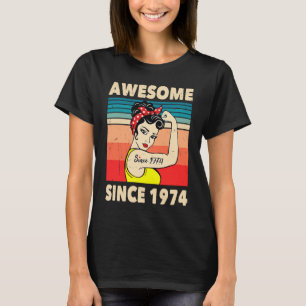 Awesome Since 1974 Year Old 49th Birthday Decorat T-Shirt