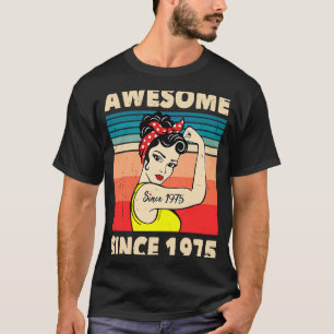 Awesome Since 1975  Year Old 48th Birthday Decorat T-Shirt