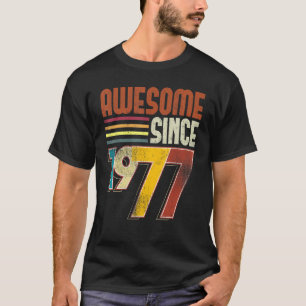 Awesome Since 1977 46th Birthday Retro Vintage T-Shirt