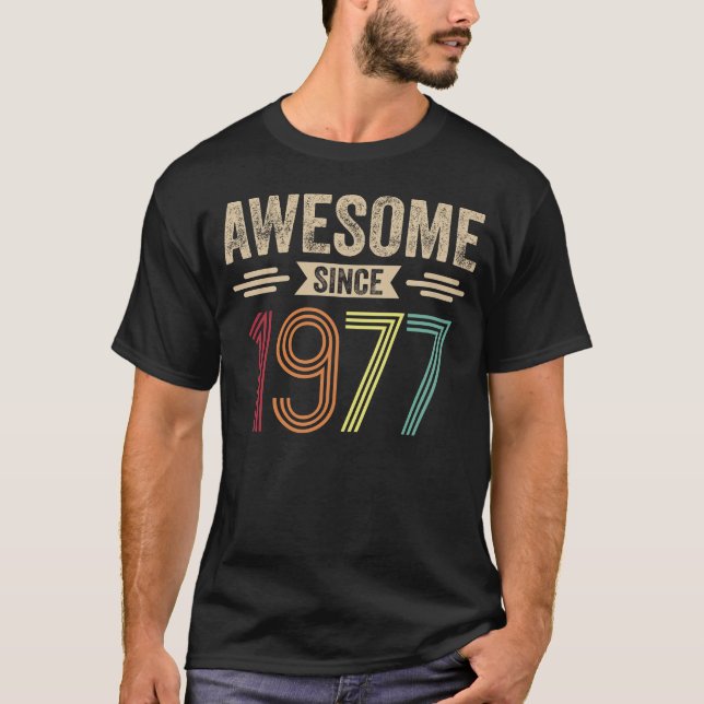 Awesome Since 1977 Retro Vintage T-Shirt (Front)
