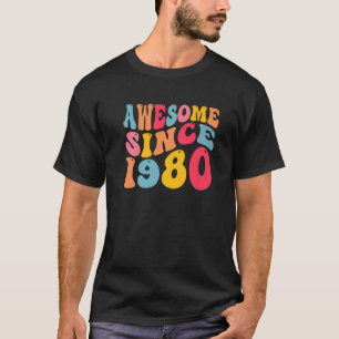 Awesome Since 1980 42 Years Old Retro Vintage 42nd T-Shirt