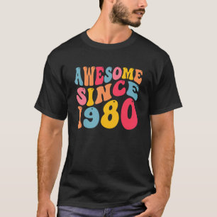 Awesome Since 1980 42 Years Old Retro Vintage 42nd T-Shirt