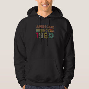 Awesome Since 1980 42th Birthday Retro Hoodie