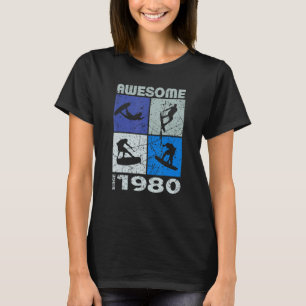Awesome since 1980. Wakeboard lifestyle vintage lo T-Shirt
