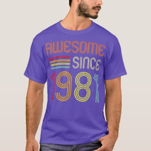 Awesome Since 1981 40th Birthday Retro T-Shirt