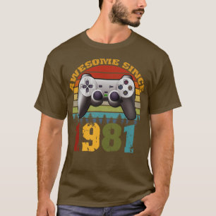 Awesome since 1981 Retro Vintage gift for Men and T-Shirt