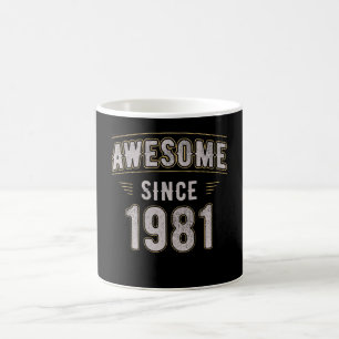 Awesome Since 1981 Vintage Birthday Coffee Mug