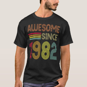 Awesome Since 1982 40th Birthday Retro T-Shirt
