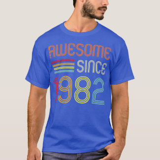 Awesome Since 1982 40th Birthday Retro T-Shirt