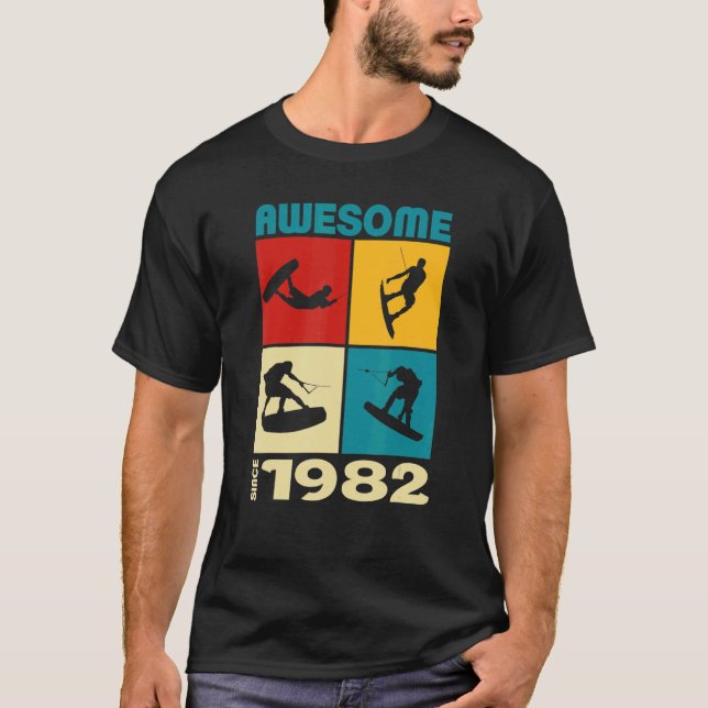 Awesome since 1982  Wakeboard lifestyle T-Shirt (Front)