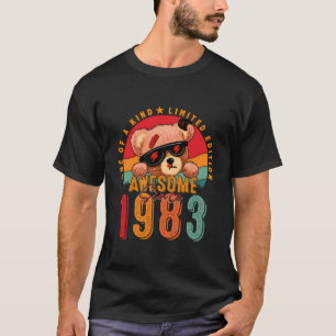 Awesome Since 1983 40Th Birthday Gifts Bear Born I T-Shirt