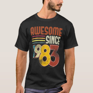 Awesome Since 1983 40th Birthday Retro Vintage T-Shirt