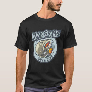 Awesome Since 1983 Angel Fishing Birthday T-Shirt