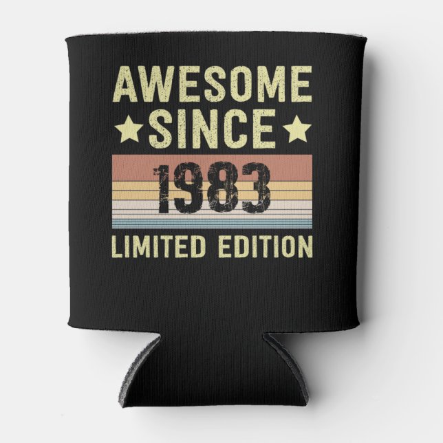 Awesome Since 1983 Birthday Can Cooler (Front)