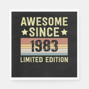 Awesome Since 1983 Birthday Napkin