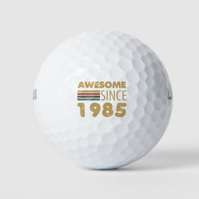 Awesome Since 1985 40th Birthday Golf Balls (Front)
