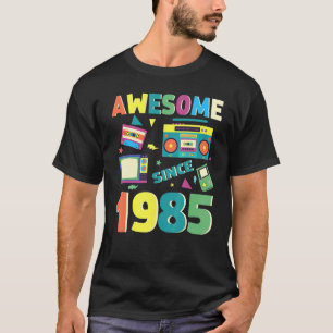Awesome Since 1985 Vintage 1985 37th Birthday 37 Y T-Shirt