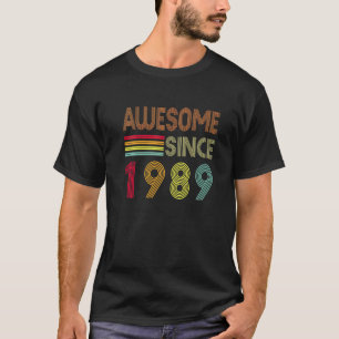 Awesome Since 1989 Vintage 33rd Birthday T-Shirt