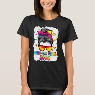 Awesome Since 1990 Messy Bun Tie Dye 32 Years Old  T-Shirt