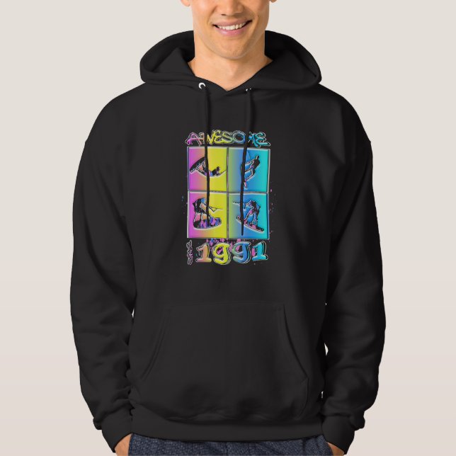 Awesome since 1991 Wakeboard lifestyle 2 Hoodie (Front)