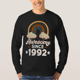 Awesome Since 1992 30th Birthday Rainbow Born In T-Shirt