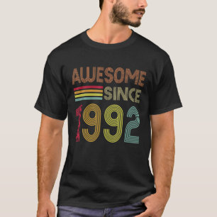 Awesome Since 1992 30th Birthday Retro T Shirt