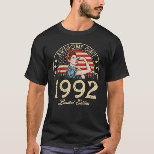 Awesome Since 1992 Vintage 1992 30th Birthday 30 Y T-Shirt