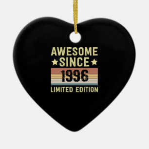 Awesome Since 1996 Birthday Ceramic Tree Decoration