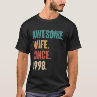 Awesome Since 1998 25Th Year Wedding Anniversary E T-Shirt