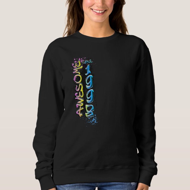 Awesome since 1998 graffiti motif   sweatshirt (Front)
