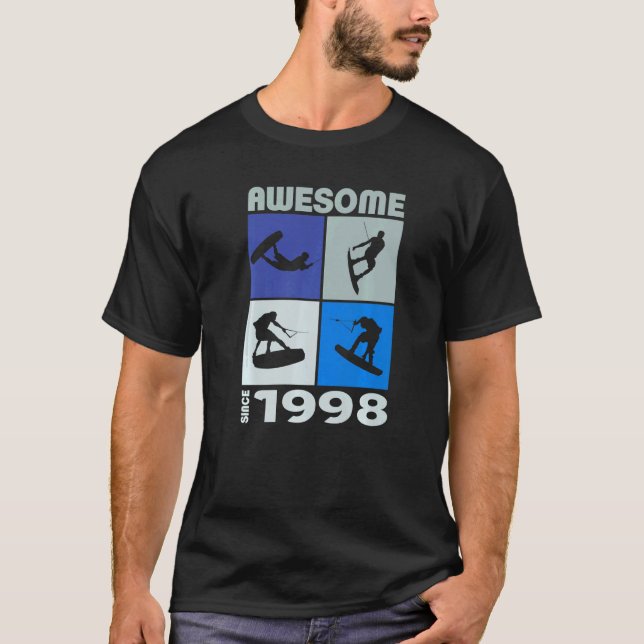 Awesome since 1998 Wakeboard lifestyle T-Shirt (Front)