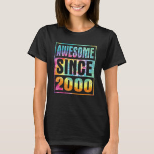Awesome Since 2000 22 Years Old 22nd Birthday Tie  T-Shirt