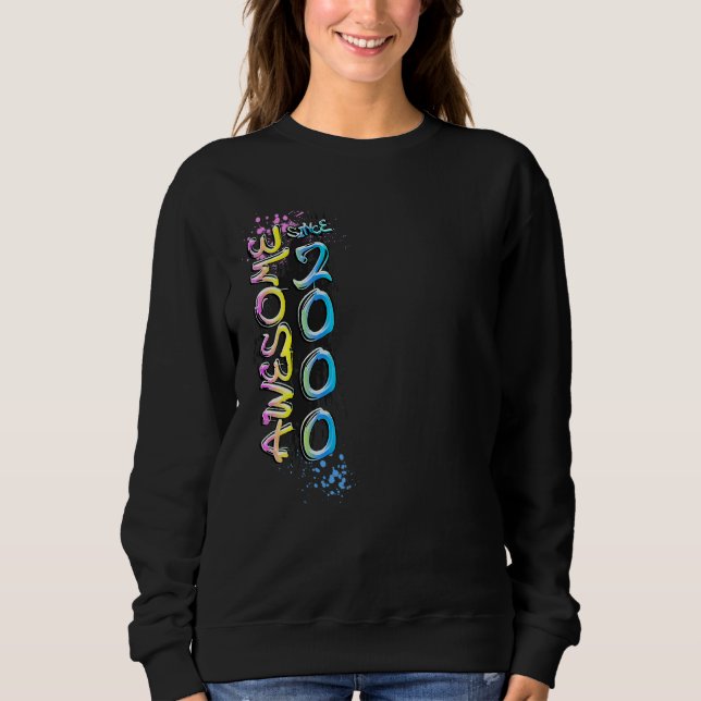 Awesome since 2000 graffiti motif sweatshirt (Front)