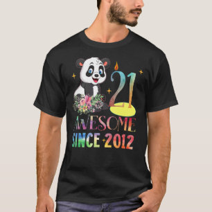 Awesome Since 2001 21st Birthday 21 Year Old Panda T-Shirt